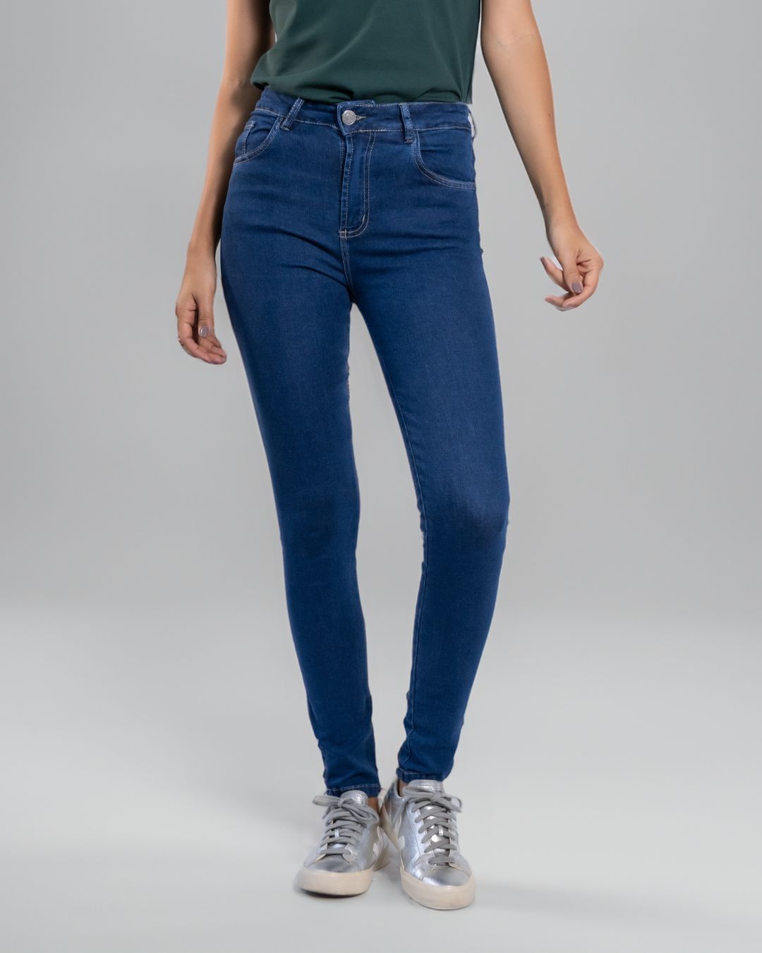 Jean Elástico Skinny Azul Navy