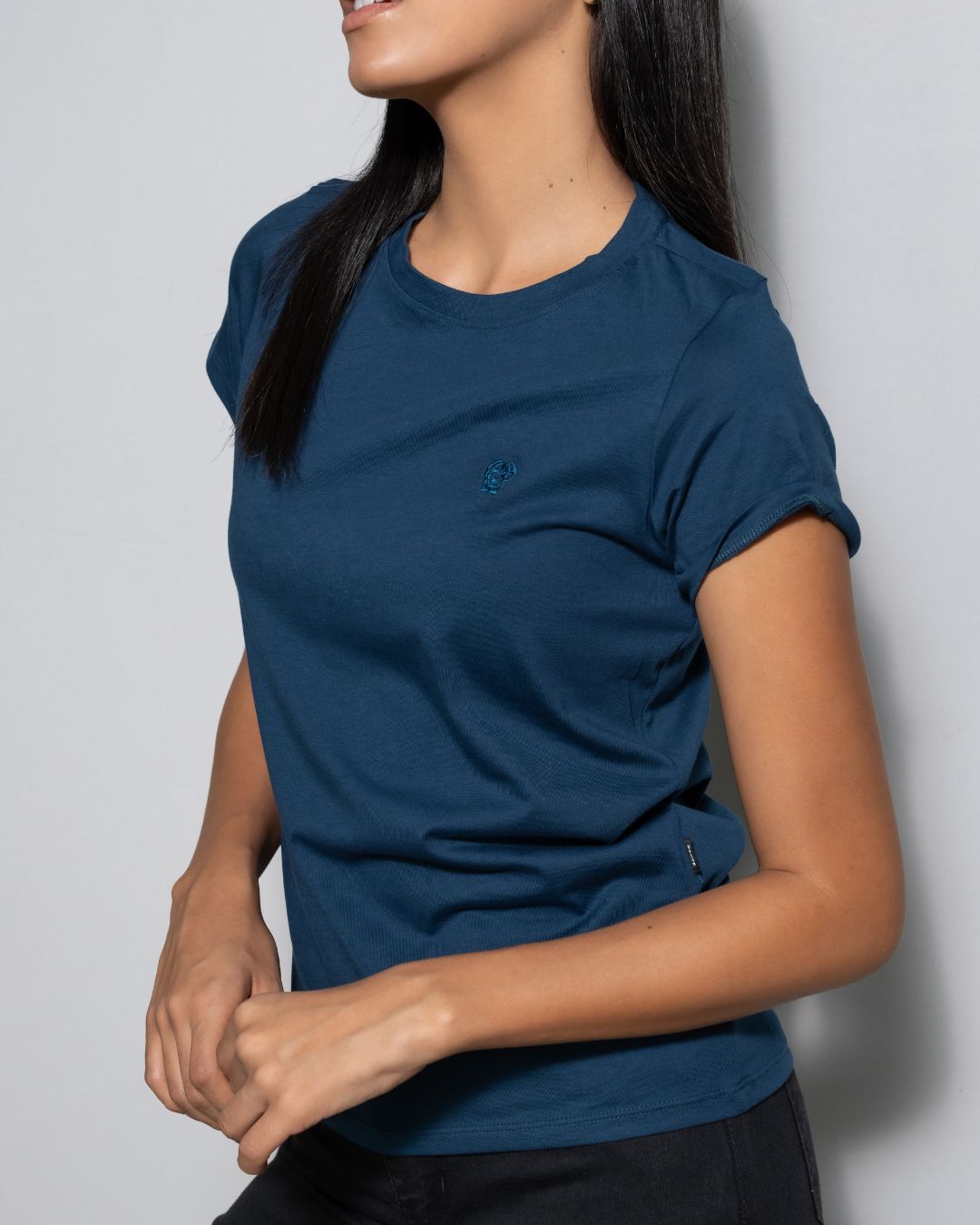 Camiseta Antimanchas de Mujer Azul logo Azul