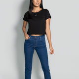 crop top Antimanchas negro para mujer de DANTE