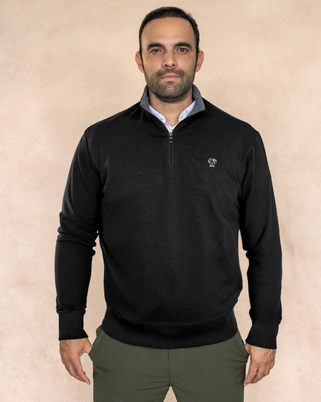 Halfzip Viana Antimanchas Negro