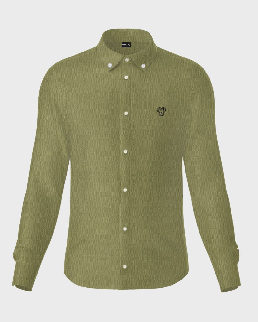 Camisa Antimanchas Oxford Verde Militar - Talla Regular