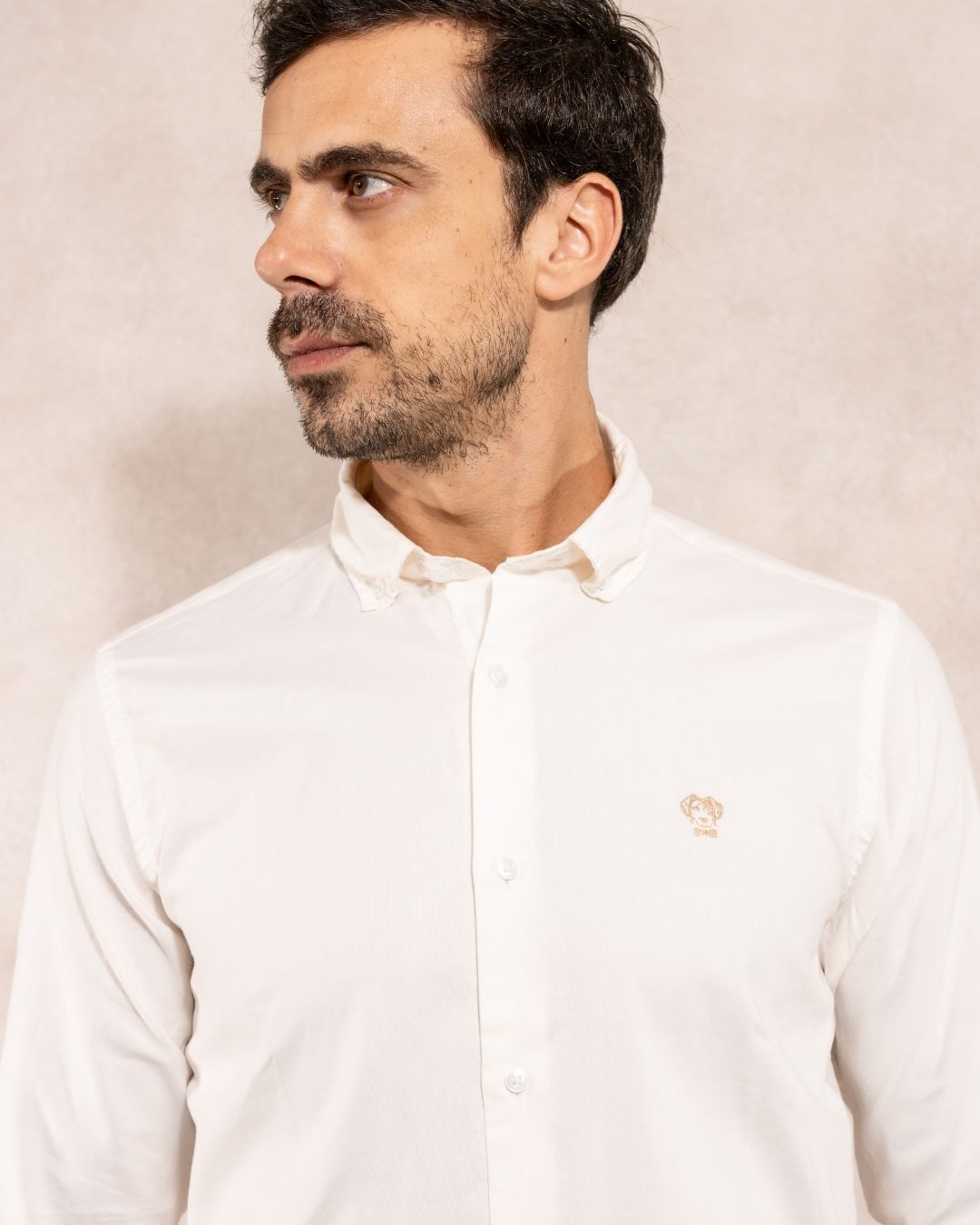 Camisa Antimanchas Oxford Ivory - Talla Regular