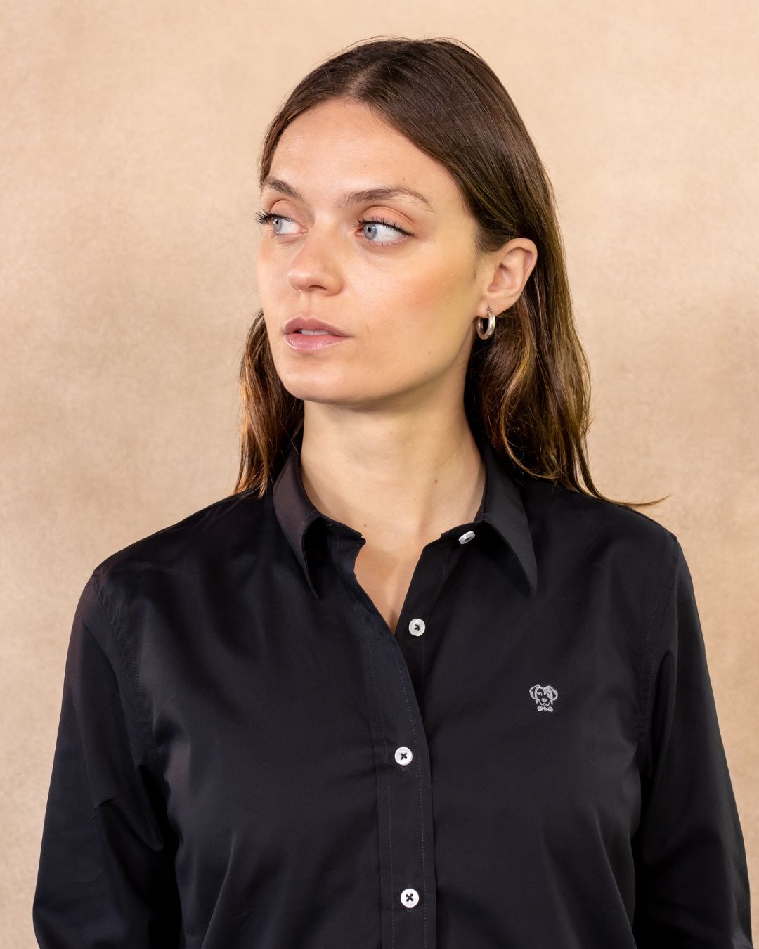 Camisa Antimanchas de Mujer Negra