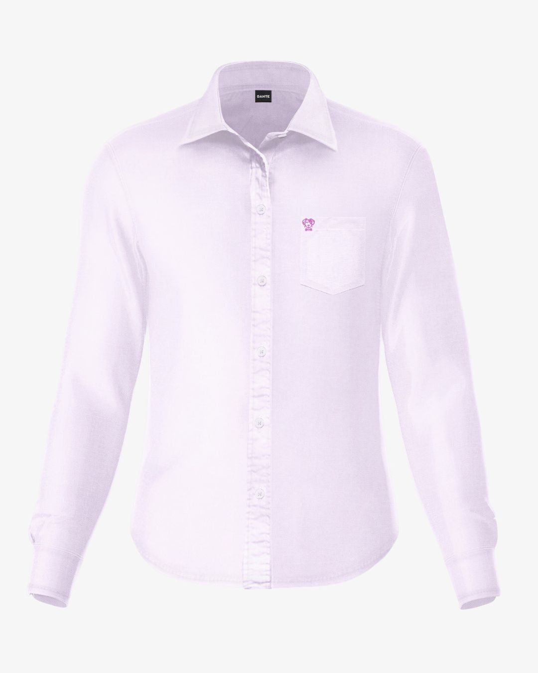 Camisa Antimanchas de Mujer Light Pink Con Bolsillo Logo Rosa