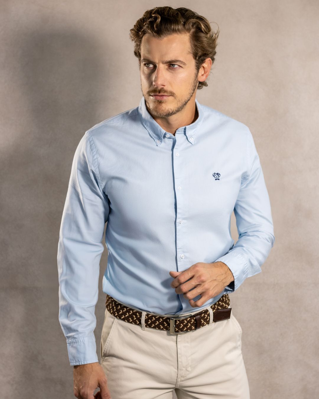 Camisa Antimanchas Oxford Sky - Talla Regular