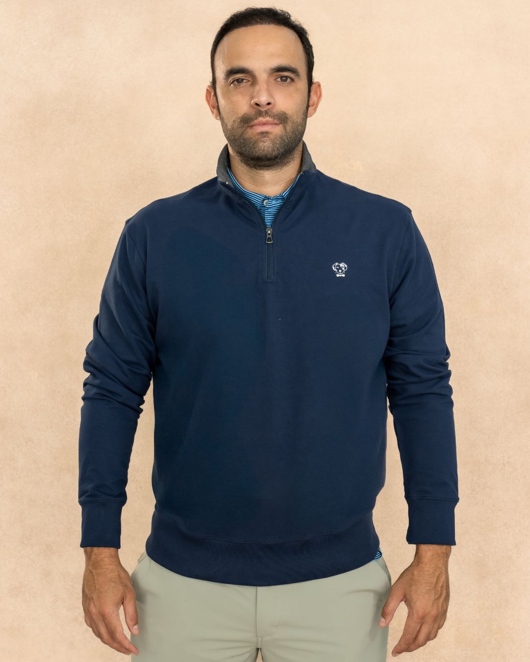 Halfzip Viana Antimanchas Azul Navy